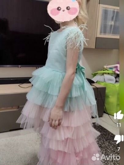 Платье для девочки 122-128