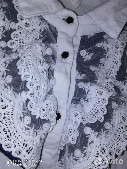 Рубашка школьная для девочки