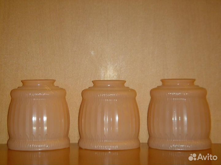 Плафоны комплектные зеленые старые 3 шт