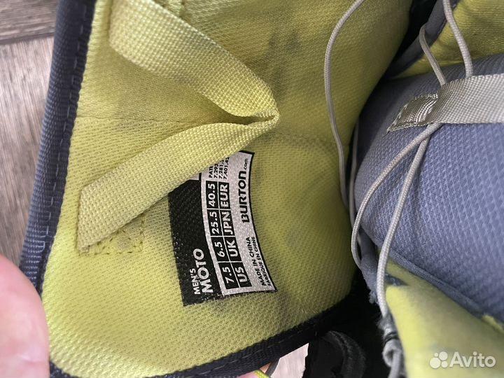 Сноубордические ботинки burton moto 7,5