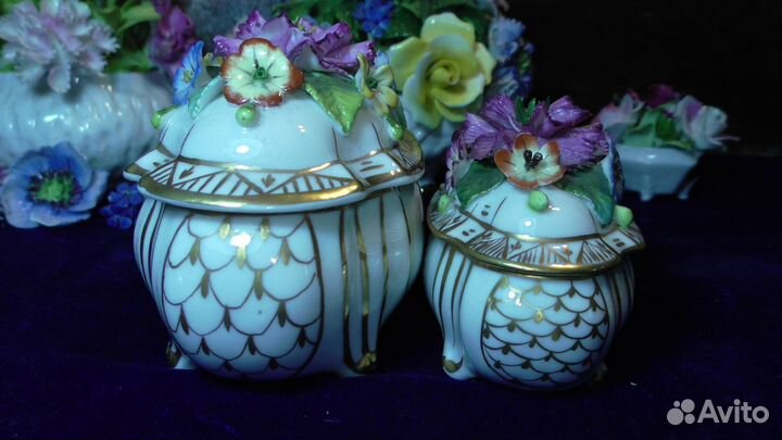 Шкатулка.Samson.Фарфор.Франция.Цветы.Букет