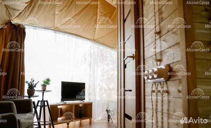 Зимний геокупол D5. Шатер для глэмпинга. Юрта