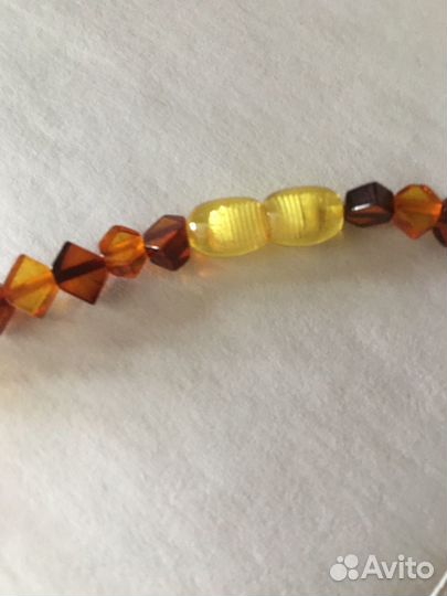 Винтажные бусы под янтарь