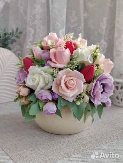 Букет в Керамическом кашпо