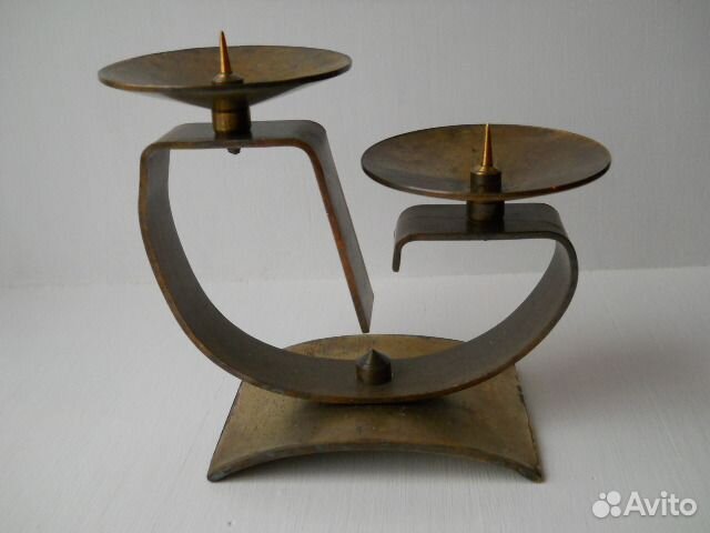 Подсвечник винтажный латунный, сделан в СССР