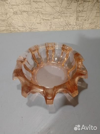 Пепельница цветное стекло СССР