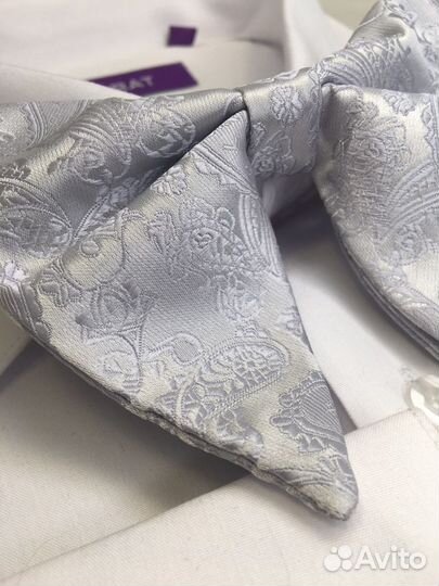 Новая мужская серая бабочка-галстук