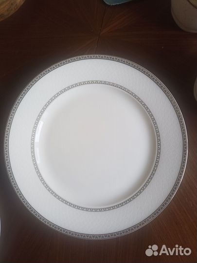 Набор тарелок Aura of Bohemia 6 шт серебро 26.5 см