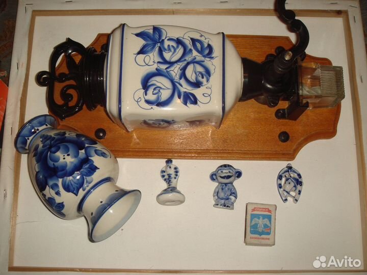 Гжель - Кофемолка ручная, настенная и прочее