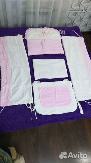 Бортики в кроватку для девочки