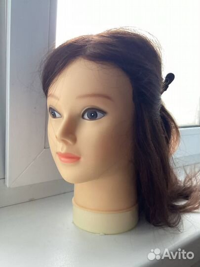 Голова манекен натуральные волосы