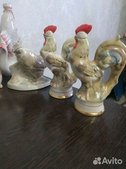 Фарфоровые штофы Рыбки Петушки