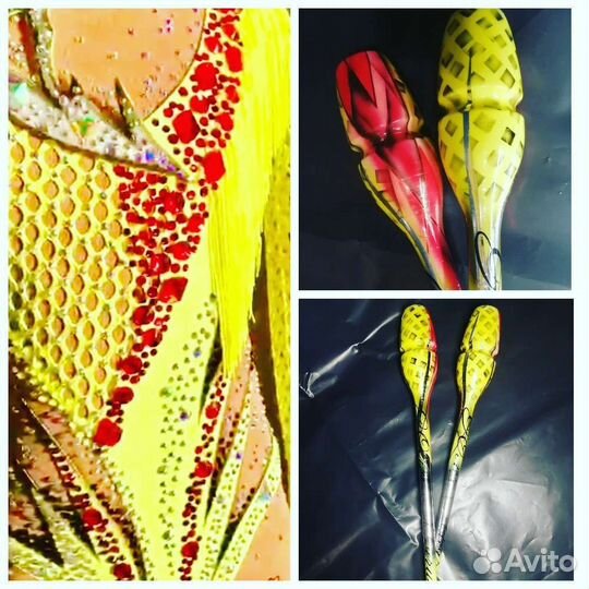 Аэрография предметов для художественной гимнастики