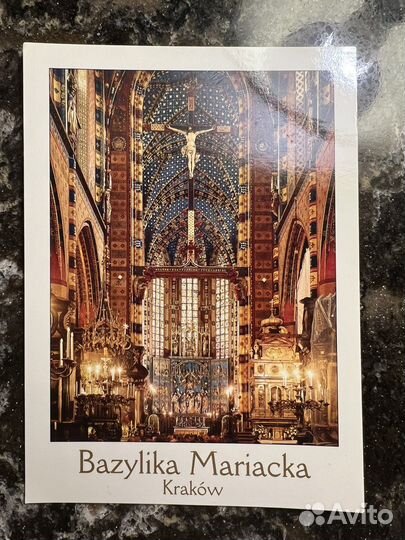 Открытка почтовая Krakow Bazylika Mariacka