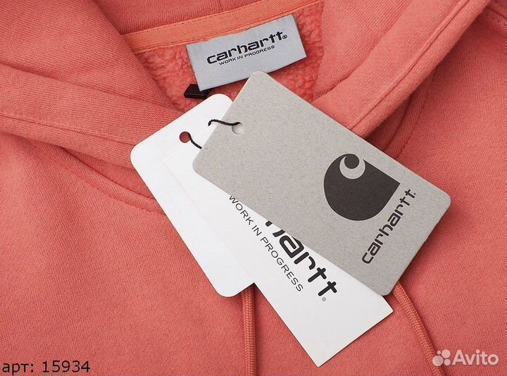 Худи Carhartt black brnd розовое