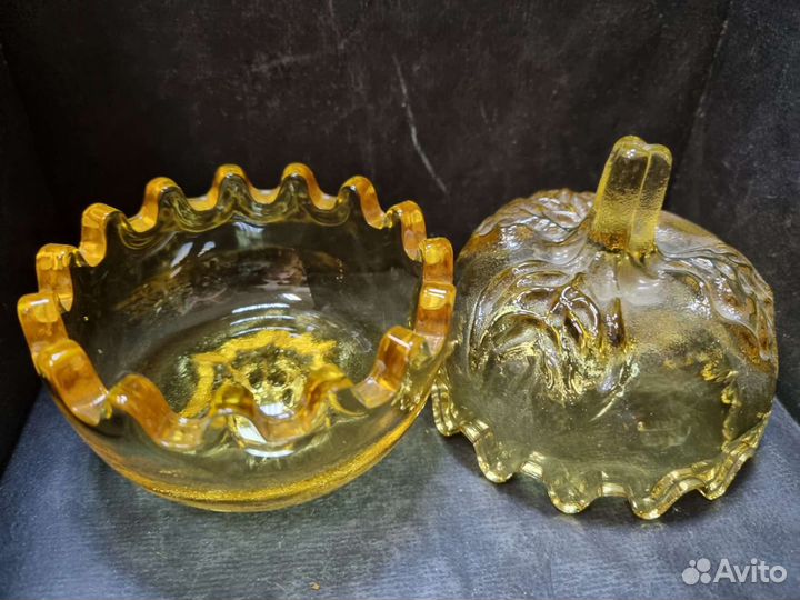 Лимонница толстое цветное стекло СССР