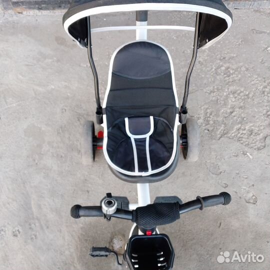 Детский велосипед трехколесный с ручкой бу kreiss