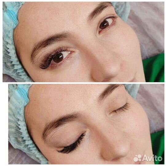 Наращивание ресниц и оформление бровей