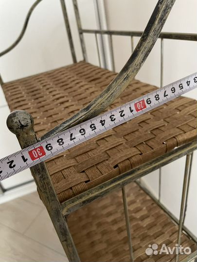 Стеллаж этажерка с ротангом