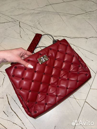 Сумка женская красная valentino