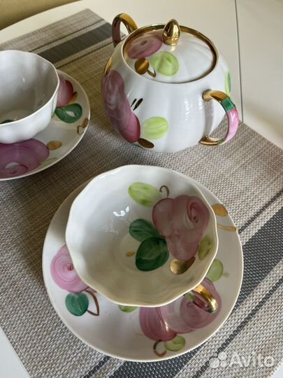 Сахарница, Чашки Блюдца, сервиз СССР дулево