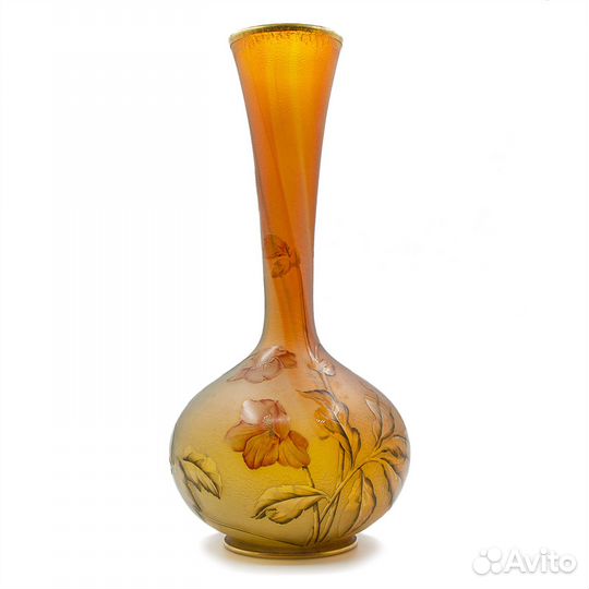 Антикварная ваза с золотой росписью Франция 1890г