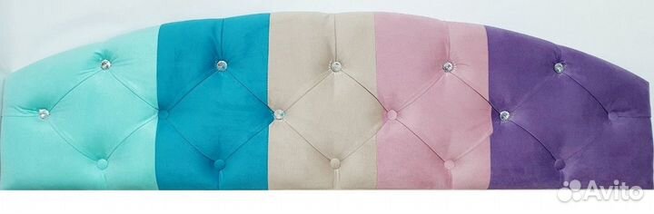 Подростковая кровать Милана 120х200 Бирюза/Стразы