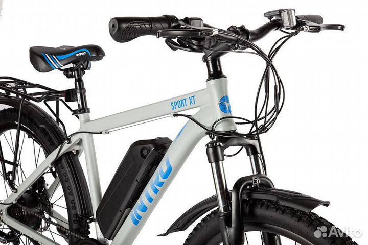 Электровелосипед intro Sport XT Серо-синий-2688