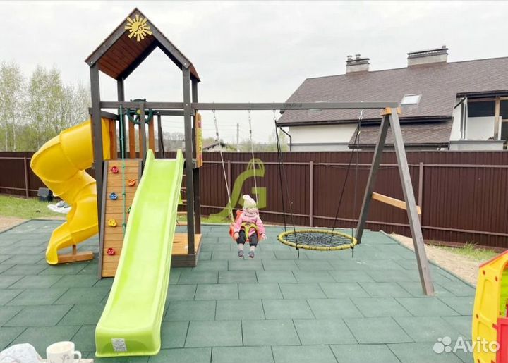 Детская площадка Панда Фани с винтовой трубой