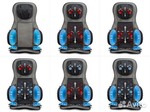 Массажное кресло-накидка для спины/шеи 5в1 Shiatsu