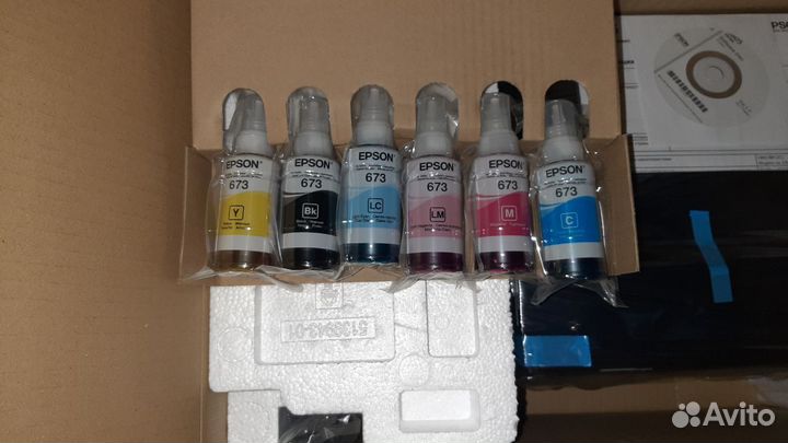 Чернила epson 673 до 02.2025 для L800/L805/L1800 Ч