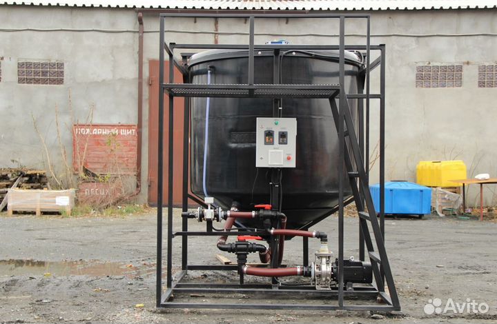 Растворный узел для приготовления жку