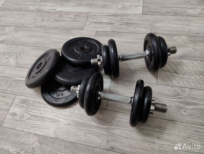 Гантели разборные 18кг, гиря 16 кг