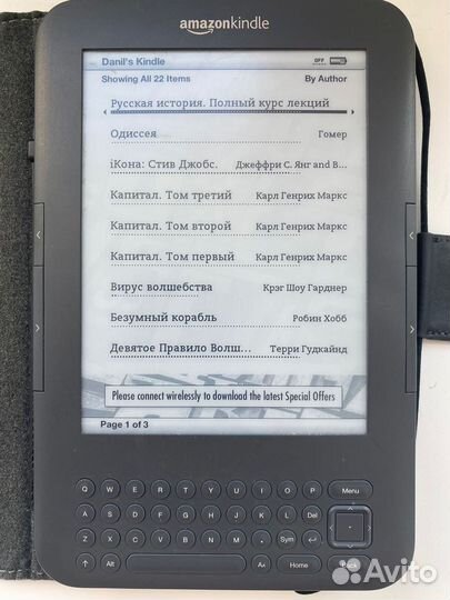 Электронная книга amazon kindle 3 keyboard