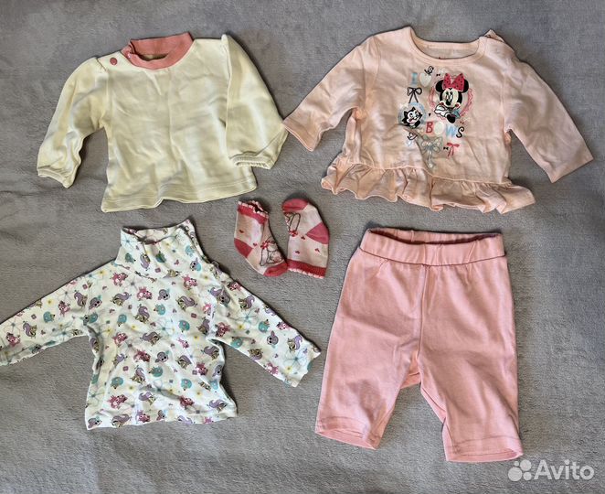 Одежда для девочки 0-6 месяцев