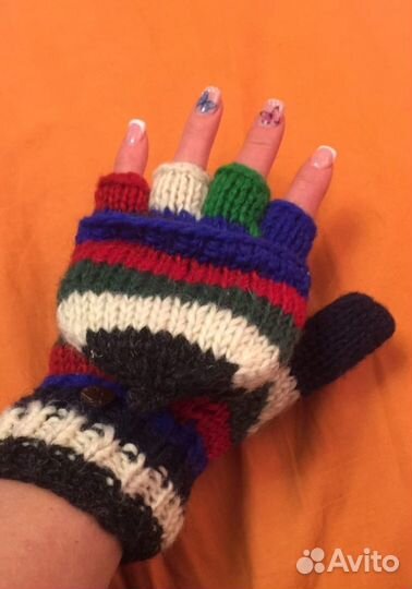 Варежки перчатки трансформеры Непальские (2+1)