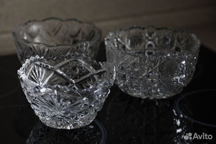Хрусталь /стекло СССР: конфетницы, вазы, салатницы