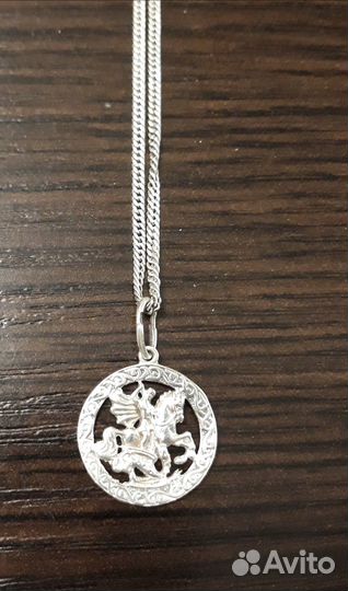 Подвеска кулон серебро Георгий Победоносец