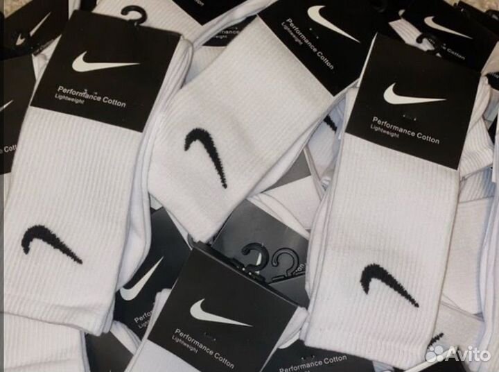 Носки nike высокие белые оптом в розницу