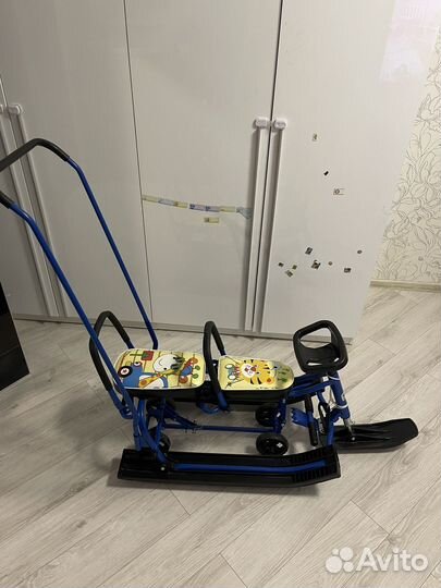 Снегокат Барс для двоих двойни twins baby Wheel