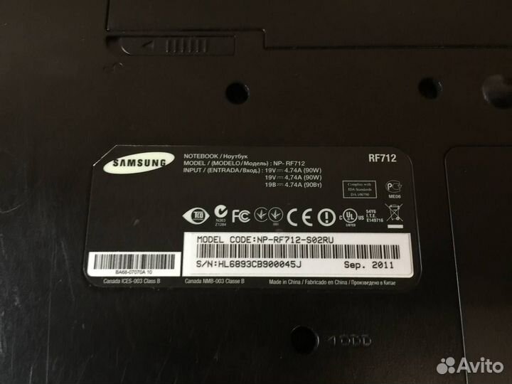 Ноутбуки Samsung Сервисные