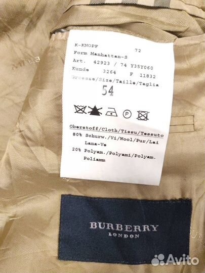 Твидовый пиджак мужской burberry, размер 54