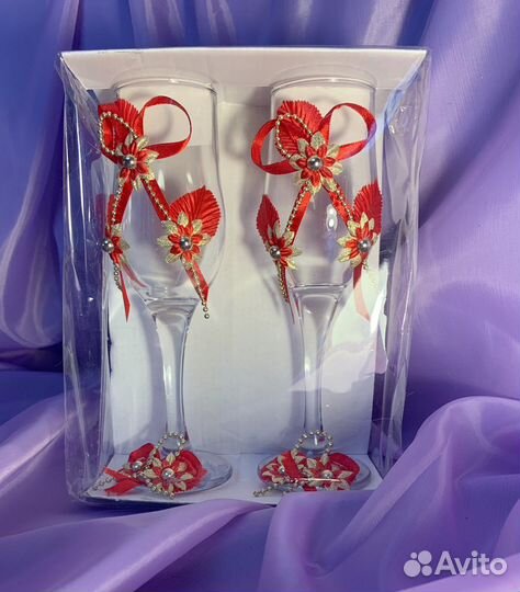 Свадебные бокалы новые
