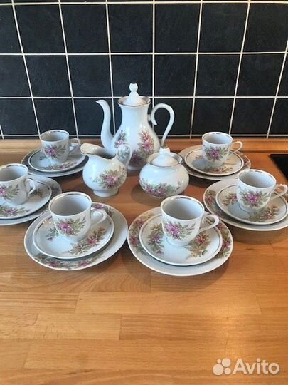 Кофейный сервиз СССР фарфор Богдановичи