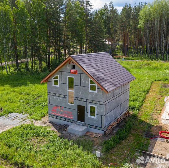 Дом 94м2 за 3 дня из панелей полистиролбетона