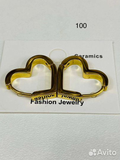 Серьги Сердечки