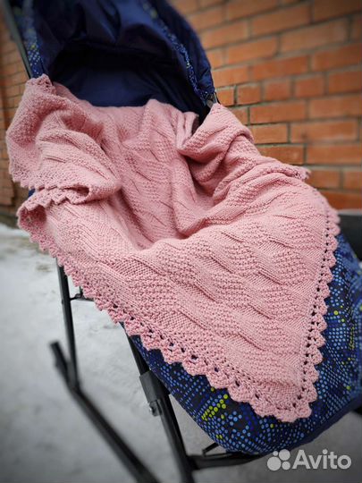 Плед детский вязаный на заказ ручная работа