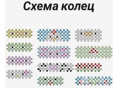 Плету кольца из бисера по схеме