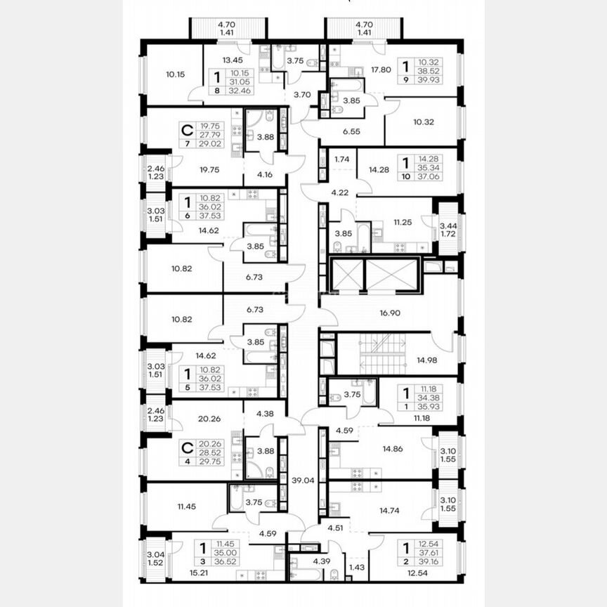 1-к. квартира, 36,5 м², 2/15 эт.