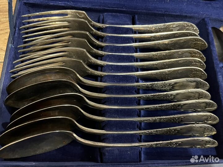 Набор столовых приборов мельхиор СССР. 24предмета